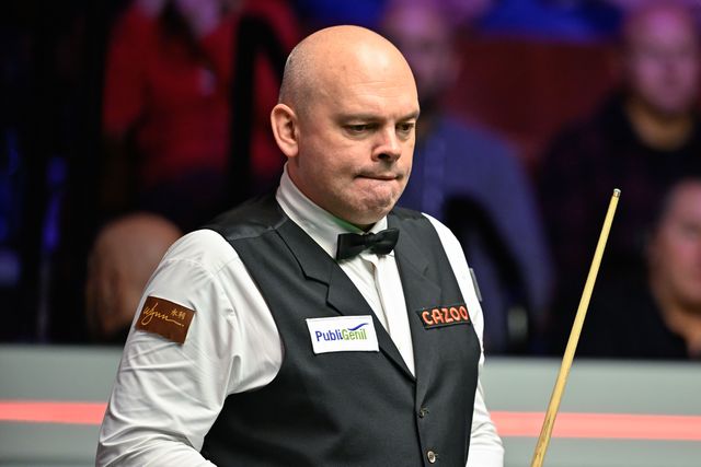 Stuart Bingham reacts, during the Cazoo World Championships 2024 at Crucible Theatre, Sheffield, United Kingdom, 3rd May 2024

(Photo by Cody Froggatt/News Images)