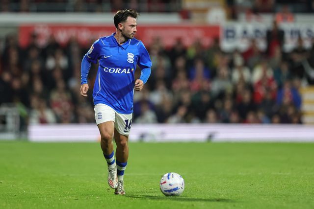 Patrick Roberts of Birmingham City breaks with the ball during the Sky Bet Championship match Wrexham vs Birmingham City at The Racecourse Ground, Wrexham, United Kingdom on 28 August 2026

(Photo by Mark Cosgrove/News Images)