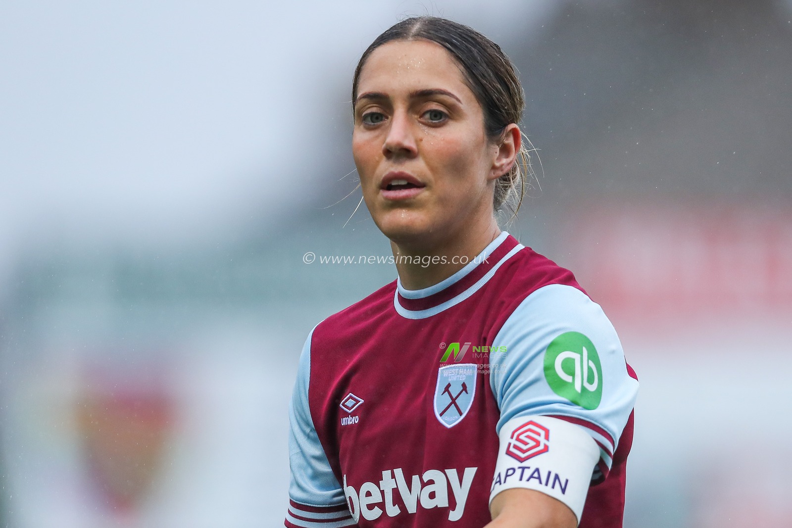 Kathrine Kuhl of Arsenal looks on during the Barclays Women's Super League match West Ham United Women vs Arsenal Women at Chigwell Construction Stadium, Dagenham, United Kingdom, 20th October 2024

(Photo by Izzy Poles/News Images)