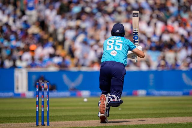 Will Jacks of England hits a four during the 1st Metro Bank ODI match England vs India at Edgbaston, Birmingham, United Kingdom on 14 July 2026

(Photo by Maynard Manyowa/News Images)