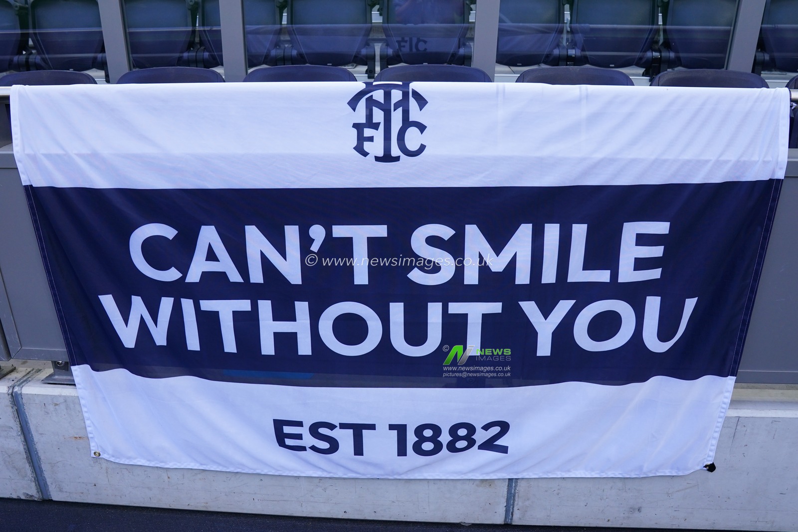Can’t smile without you banner ahead of the Carabao Cup round 2 match Tottenham Hotspur vs Charlton Athletic at Tottenham Hotspur Stadium, London, United Kingdom on 26 August 2026

(Photo by Harvey Murphy/News Images)