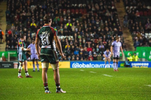 Joaquin Moro of Leicester Tigers during the Gallagher Premiership match Leicester Tigers vs Gloucester Rugby at Mattioli Woods Welford Road Stadium, Leicester, United Kingdom, 19th December 2025

(Photo by Craig Evans/News Images)

*** GER AUT SUI OUT ***