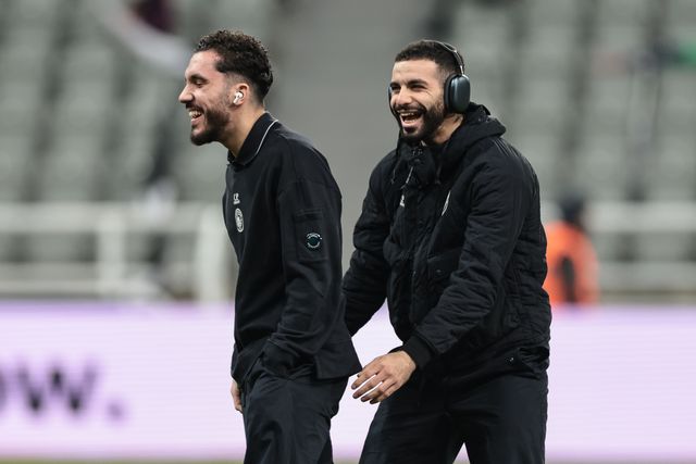 Rayan Cherki of Manchester City and Rayan Ait-Nouri of Manchester City on the pitch as they arrive during the Emirates FA Cup 5th Round  match Newcastle Untied vs Manchester City at St. James's Park, Newcastle, United Kingdom on 07 March 2026

(Photo by Mark Cosgrove/News Images)