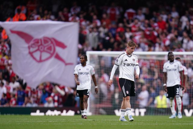 Emile Smith Rowe of Fulham looks on as arsenal score during the Premier League match Arsenal vs Fulham at Emirates, London, United Kingdom on 02 May 2026

(Photo by Harvey Murphy/News Images)