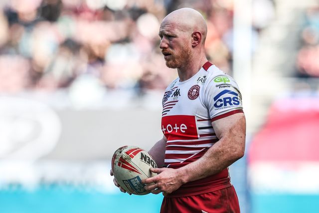 Liam Farrell of Wigan Warriors during the Betfred Super League round 6 match Wigan Warriors vs Huddersfield Giants at The Brick Community Stadium, Wigan, United Kingdom on 28 March 2026

(Photo by Alfie Cosgrove/News Images)