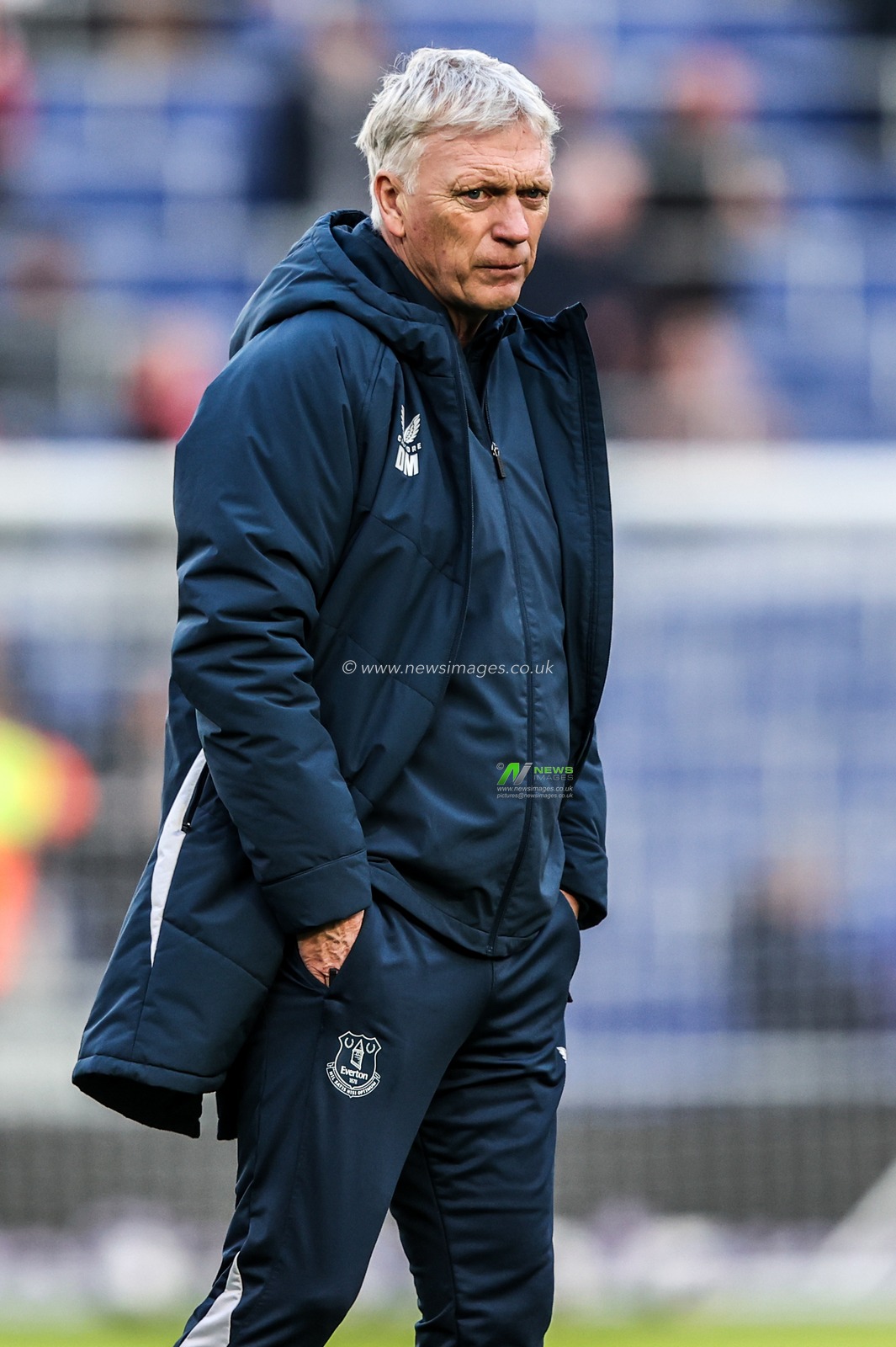 David Moyes manager of Everton in the pregame warmup session during the Emirates FA Cup Third Round match Everton vs Sunderland at Hill Dickinson Stadium, Liverpool, United Kingdom, 10th January 2026

(Photo by Alfie Cosgrove/News Images)