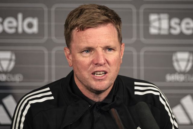Eddie Howe manager of Newcastle United speaks in the post match press conference during the Pre-season friendly Newcastle United vs Espanyol at St. James's Park, Newcastle, United Kingdom, 8th August 2025

(Photo by Mark Cosgrove/News Images)