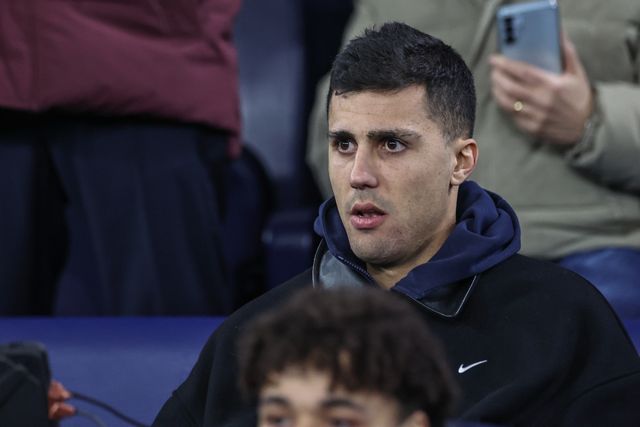 Rodri of Manchester City looks on during the UEFA Champions League Matchday 8 of 8 Manchester City vs Club Brugge at Etihad Stadium, Manchester, United Kingdom, 29th January 2025

(Photo by Mark Cosgrove/News Images)