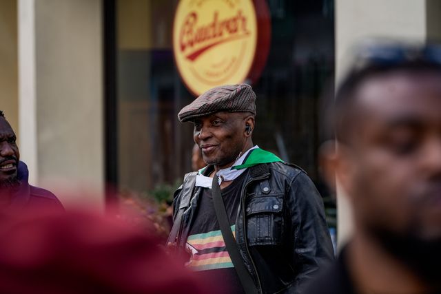 Zimbabweans protest against the proposed constitution amendment at Embassy of Zimbabwe, London, United Kingdom on 18 April 2026

(Photo by Maynard Manyowa/News Images)