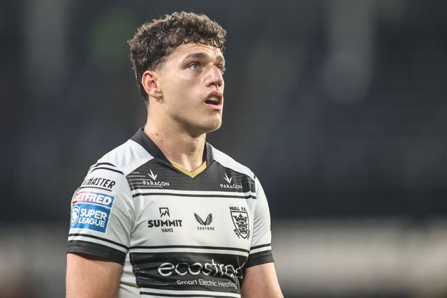Lewis Martin of Hull FC during the Betfred Super League round 18 match Hull FC vs Wakefield Trinity at MKM Stadium, Hull, United Kingdom, 10th July 2025

(Photo by Alfie Cosgrove/News Images)