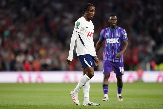 Mathys Tel of Tottenham Hotspur during the Carabao Cup round 2 match Tottenham Hotspur vs Charlton Athletic at Tottenham Hotspur Stadium, London, United Kingdom on 26 August 2026

(Photo by Harvey Murphy/News Images)