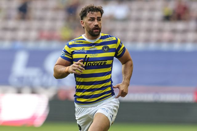 Toby King of Warrington Wolves on his 200th appearance for Wolves during the Betfred Super League round 18 match Wigan Warriors vs Warrington Wolves at The Brick Community Stadium, Wigan, United Kingdom on 10 July 2026

(Photo by Mark Cosgrove/News Images)