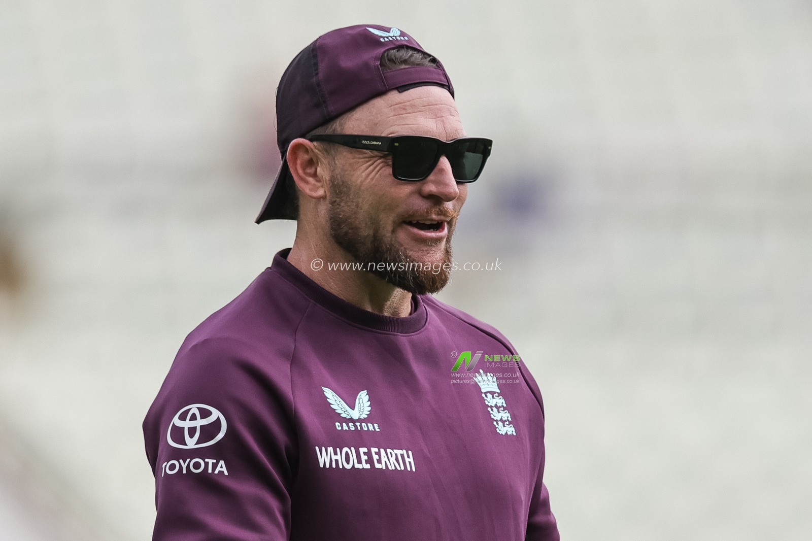 England head coach Brendon McCullumin the pre-game warm up session during the 2nd Rothesay Test Match Day 1 England vs India at Edgbaston, Birmingham, United Kingdom, 2nd July 2025

(Photo by Mark Cosgrove/News Images)