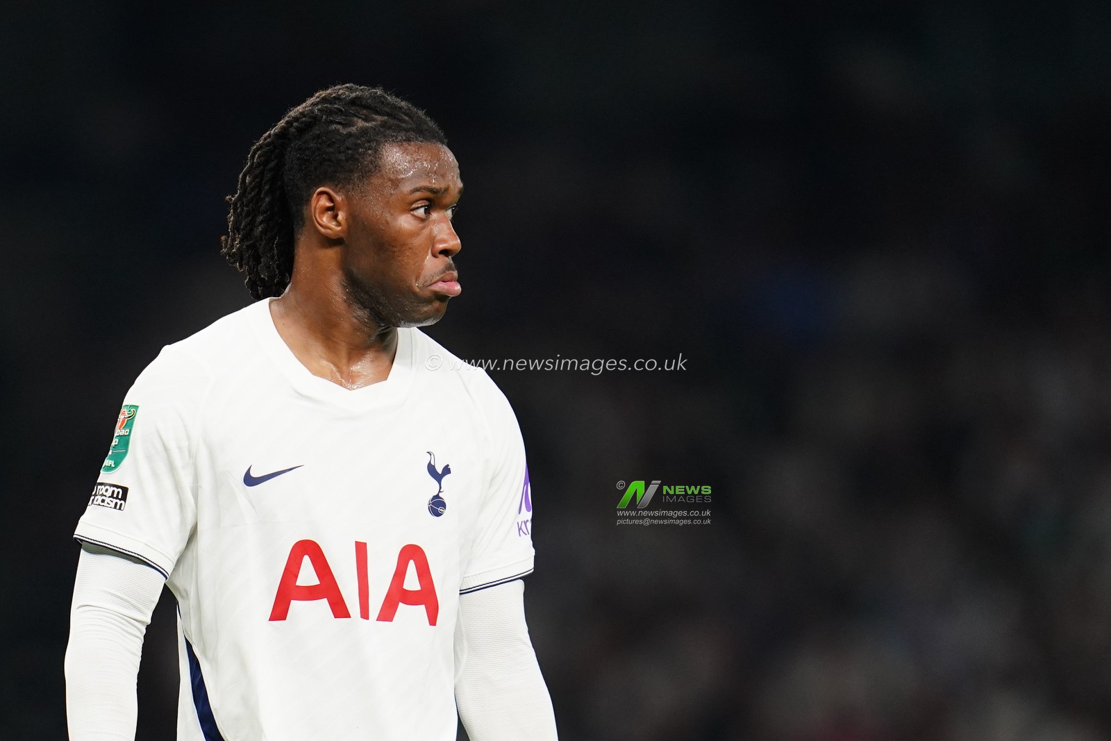 Destiny Udogie of Tottenham Hotspur during the Carabao Cup round 2 match Tottenham Hotspur vs Charlton Athletic at Tottenham Hotspur Stadium, London, United Kingdom on 26 August 2026

(Photo by Harvey Murphy/News Images)