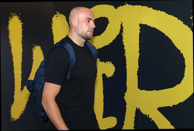 James Harrison of Warrington Wolves arrives during the Betfred Super League round 15 match Warrington Wolves vs Leeds Rhinos at The Halliwell Jones Stadium, Warrington, United Kingdom on 18 June 2026

(Photo by Alfie Cosgrove/News Images)