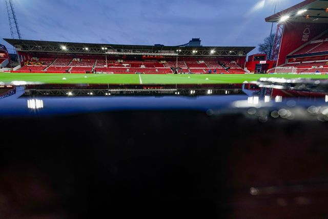 A general view of the pitch and stands during the UEFA Europa League 
Knockout Round Play-offs match Nottingham Forest vs Fenerbahce at City Ground, Nottingham, United Kingdom on 26 February 2026

(Photo by Maynard Manyowa/News Images)