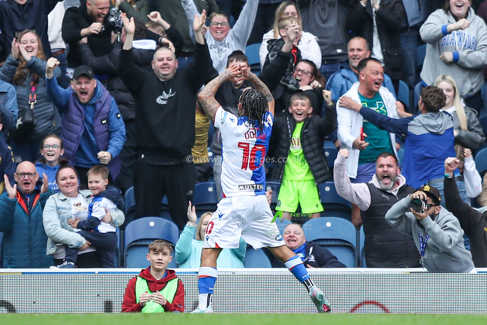 Tyrhys Dolan of Blackburn Rovers celebrates after making it 2-1 during the Sky Bet Championship match Blackburn Rovers vs Watford at Ewood Park, Blackburn, United Kingdom, 26th April 2025

(Photo by Jorge Horsted/News Images)