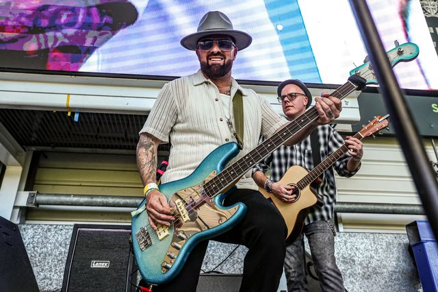 Pre match entertainment during the Betfred Super League round 12 match Warrington Wolves vs Bradford Bulls at The Halliwell Jones Stadium, Warrington, United Kingdom on 24 May 2026

(Photo by Alfie Cosgrove/News Images)