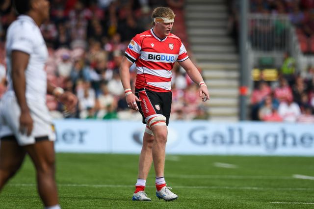 Arthur Clark of Gloucester Rugby during the Gallagher Premiership match Gloucester vs Exeter at Kingsholm Stadium, Gloucester, United Kingdom on 26 April 2026

(Photo by Alex Williamson/News Images)