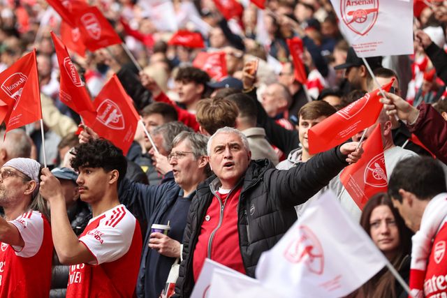 Arsenal fans during the Carabao Cup Final match Arsenal vs Manchester City at Emirates, London, United Kingdom on 22 March 2026

(Photo by Alfie Cosgrove/News Images)