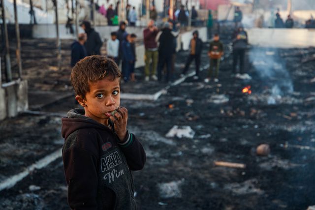 Scenes of the extensive destruction caused by the Israeli bombing that targeted Lorance CafÃ© and Cafeteria on the beach of Deir al-Balah city in the central Gaza Strip at dawn on the 466th day of the war on Gaza.(Photo: Mohammed Skaik/News Images)