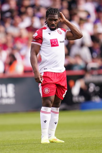 Daniel Phillips of Stevenage during the Sky Bet League One Playoffs Semi-Final match Stevenage vs Stockport County at Lamex Stadium, Stevenage, United Kingdom on 09 May 2026

(Photo by Harvey Murphy/News Images)