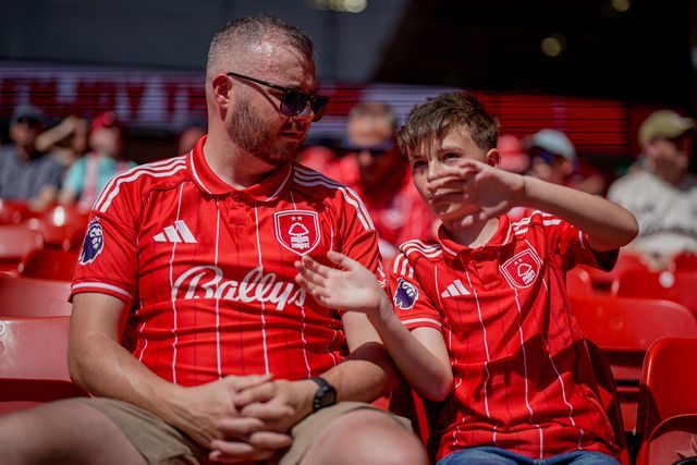 Forest fans in the stands during the Premier League match Nottingham Forest vs Bournemouth at City Ground, Nottingham, United Kingdom on 24 May 2026

(Photo by Maynard Manyowa/News Images)