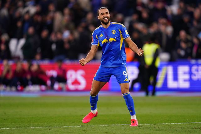Dominic Calvert-Lewin of Leeds United after quarter final win during the Emirates FA Cup Quarter-Final match West Ham United vs Leeds United at London Stadium, London, United Kingdom on 04 April 2026

(Photo by Harvey Murphy/News Images)