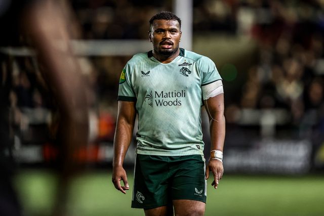 Tarek Haffar of Leicester Tigers during the Premiership Rugby Cup match Newcastle Red Bulls vs Leicester Tigers at Kingston Park, Newcastle, United Kingdom, 31st October 2025

(Photo by Alfie Cosgrove/News Images)

*** GER AUT SUI OUT ***