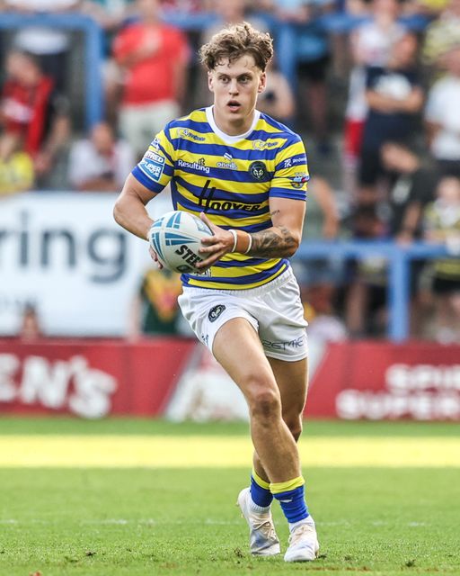 Arron Lindop of Warrington Wolves during the Betfred Super League round 16 match Warrington Wolves vs Catalans Dragons at The Halliwell Jones Stadium, Warrington, United Kingdom on 25 June 2026

(Photo by Alfie Cosgrove/News Images)