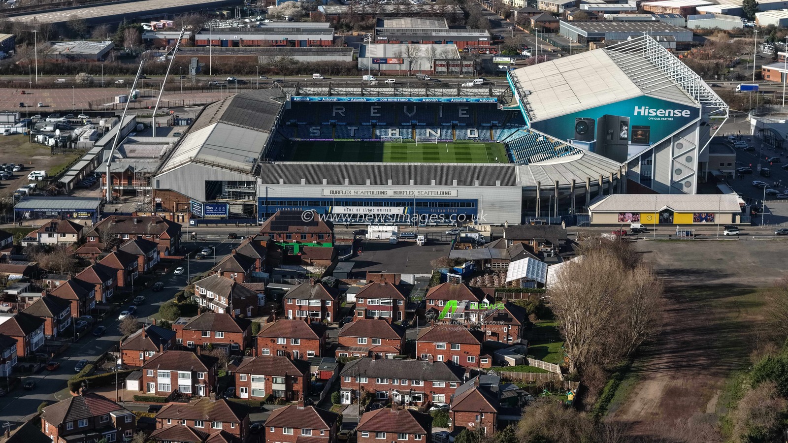An aerial view of Elland Road during the Premier League match Leeds United vs Sunderland at Elland Road, Leeds, United Kingdom on 03 March 2026

(Photo by Mark Cosgrove/News Images)