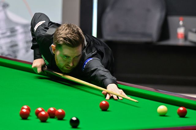 Jak Jones takes a shot, during the Cazoo World Championships 2024 Final at Crucible Theatre, Sheffield, United Kingdom, 5th May 2024

(Photo by Cody Froggatt/News Images)