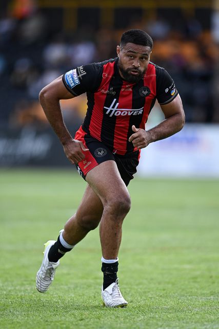Toafofoa Sipley of Warrington Wolves during the Betfred Super League round 21 match Castleford Tigers vs Warrington Wolves at OneBore Stadium, Castleford, Untied Kingdom on 01 August 2026

(Photo by Ben Roberts/News Images)
