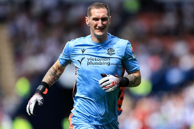 Bolton Wanderers goalkeeper Jack Bonham during the Sky Bet Championship match Bolton Wanderers vs Preston North End at Toughsheet Community Stadium, Bolton, United Kingdom on 15 August 2026

(Photo by Jorge Horsted/News Images)