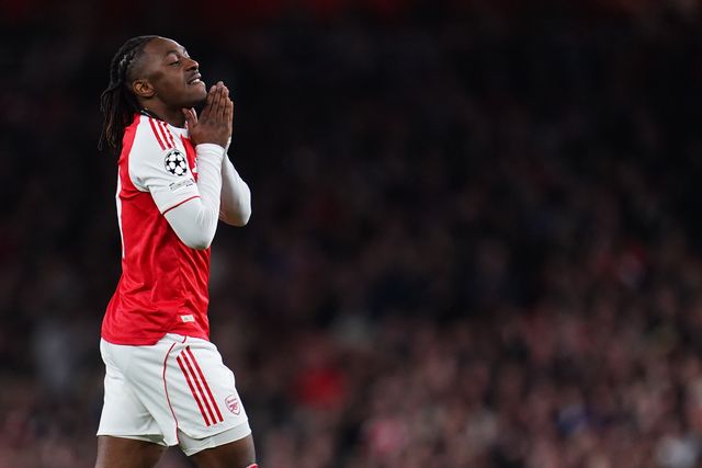Eberechi Eze of Arsenal frustrated during the UEFA Champions League Quarter Finals match Arsenal vs Sporting CP at Arsenal stadium, London, United Kingdom on 15 April 2026

(Photo by Harvey Murphy/News Images)