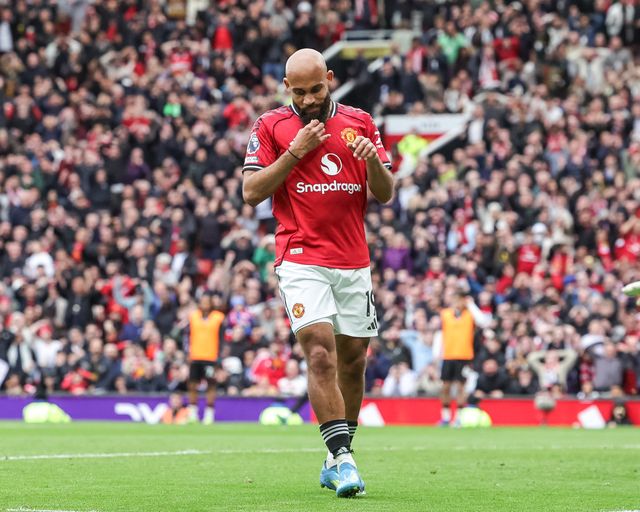 Bryan Mbeumo of Manchester United reacts after a missed chance on goal during the Premier League match Manchester United vs Liverpool at Old Trafford, Manchester, United Kingdom on 03 May 2026

(Photo by Mark Cosgrove/News Images)