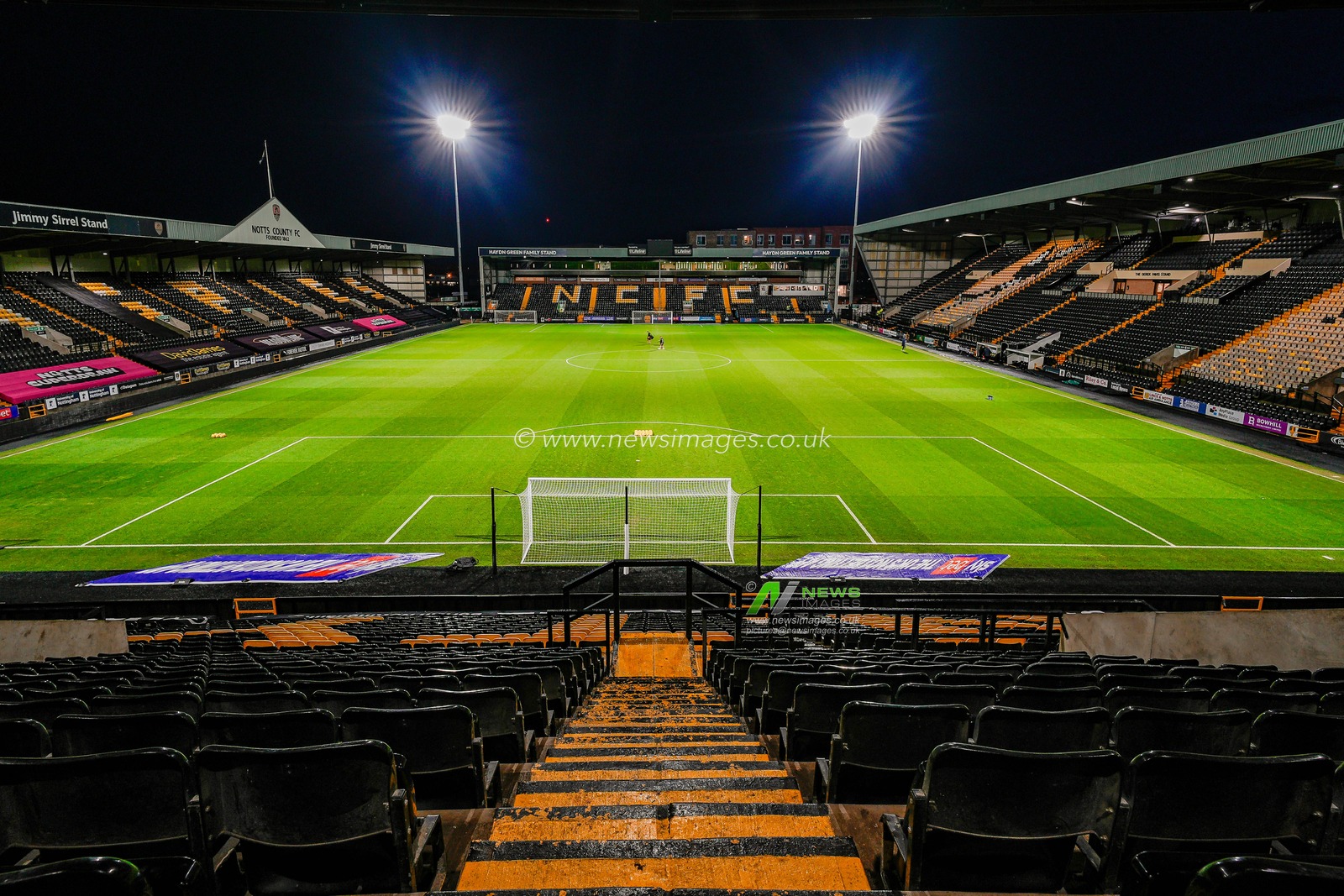 A general view of the pitch and stands ahead of the Sky Bet League Two match Notts County vs Swindon Town at Meadow Lane, Nottingham, United Kingdom on 27 January 2026

(Photo by Maynard Manyowa/News Images)
