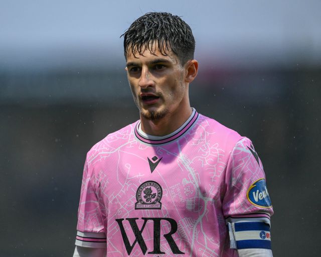 John Buckley of Blackburn Rovers during the Carabao Cup match Stockport County vs Blackburn Rovers at Edgeley Park Stadium, Stockport, United Kingdom, 13th August 2024

(Photo by Craig Thomas/News Images)