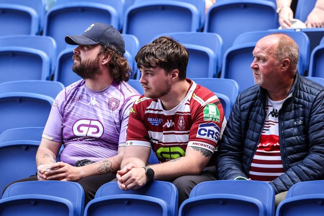 Wigan fans arrive early for the Betfred Super League Magic Weekend match Wakefield Trinity vs Castleford Tigers at Hill Dickinson Stadium, Liverpool, United Kingdom on 05 July 2026

(Photo by Alfie Cosgrove/News Images)
