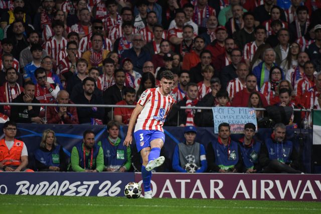 Matteo Ruggeri of Atletico de Madrid during the UEFA Champions League Quarter Finals match Atletico Madrid vs Barcelona at Riyadh Air Metropolitano, Madrid, Spain on 14 April 2026

(Photo by Samuel Carreno/News Images)