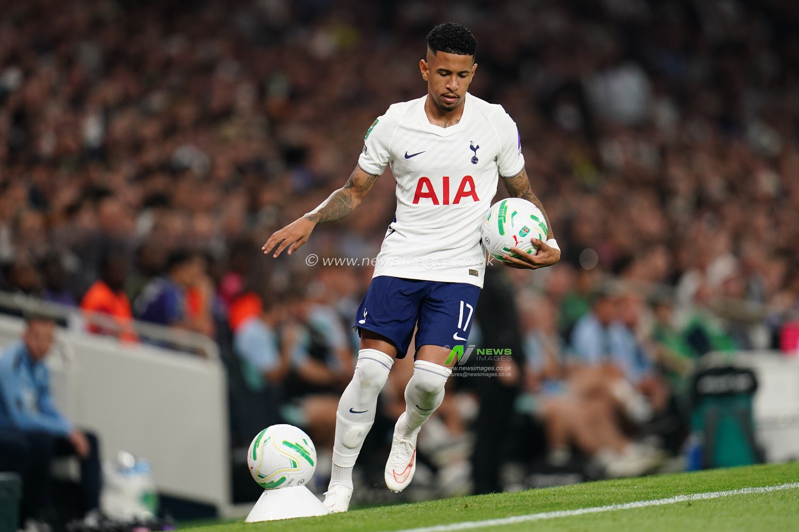 Savio of Tottenham Hotspur during the Carabao Cup round 2 match Tottenham Hotspur vs Charlton Athletic at Tottenham Hotspur Stadium, London, United Kingdom on 26 August 2026

(Photo by Harvey Murphy/News Images)