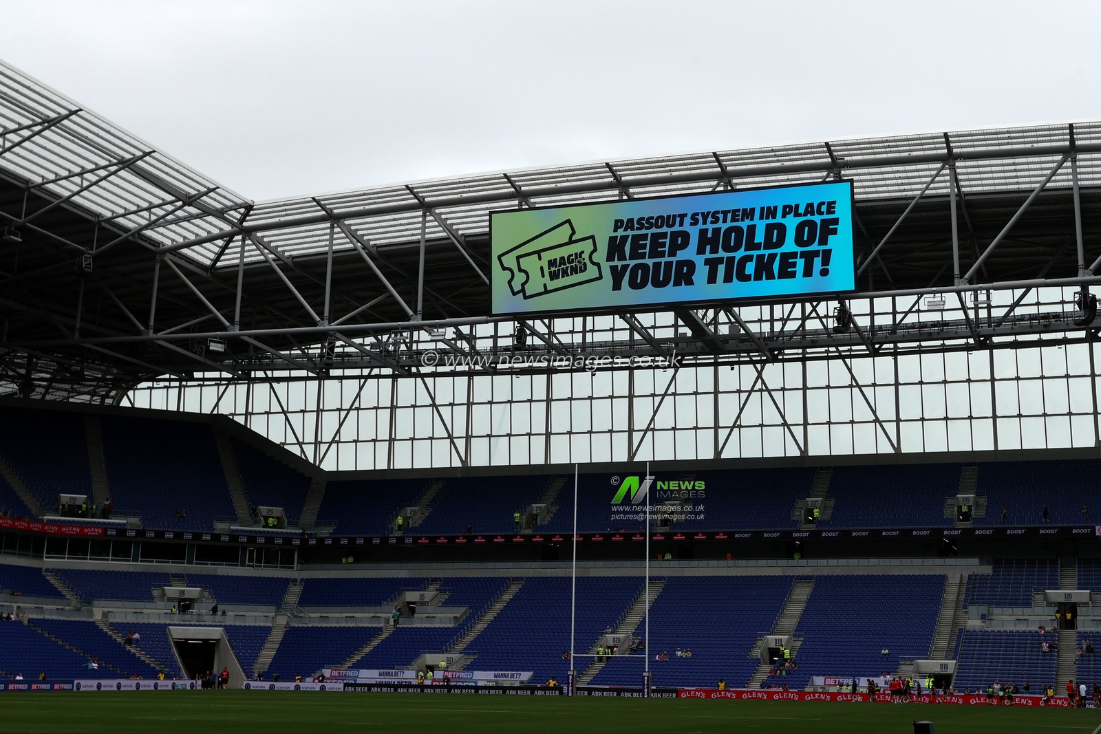 A general view of Hill Dickinson stadium during the Betfred Super League Magic Weekend match Huddersfield Giants vs York Knights at Hill Dickinson Stadium, Liverpool, United Kingdom on 04 July 2026

(Photo by Alfie Cosgrove/News Images)