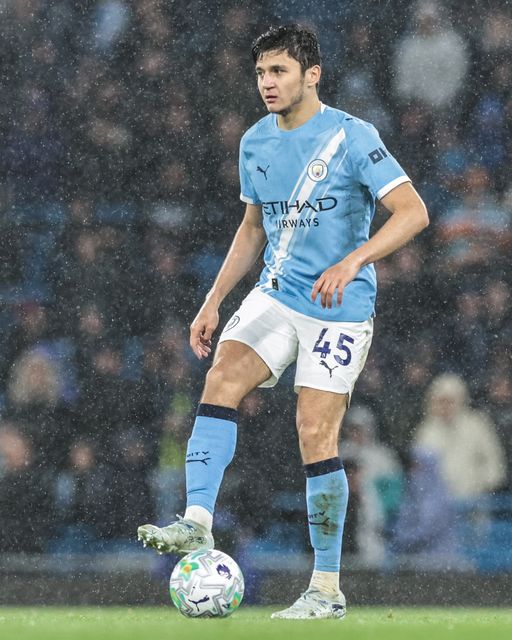Abdukodir Khusanov of Manchester City during the Premier League match Manchester City vs Crystal Palace at Etihad Stadium, Manchester, United Kingdom on 13 May 2026

(Photo by Mark Cosgrove/News Images)