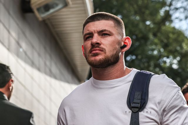 Danny Walker of Warrington Wolves arrives during the Betfred Super League Round 26 match Hull FC vs Warrington Wolves at MKM Stadium, Hull, United Kingdom, 13th September 2025

(Photo by Alfie Cosgrove/News Images)