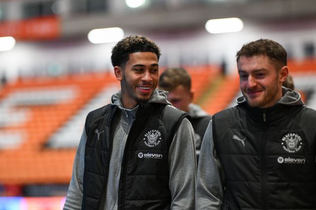Jordan Lawrence-Gabriel of Blackpool arrives ahead of the Vertu Trophy match Blackpool vs Aston Villa U21 at Bloomfield Road, Blackpool, United Kingdom, 17th December 2024

(Photo by Craig Thomas/News Images)