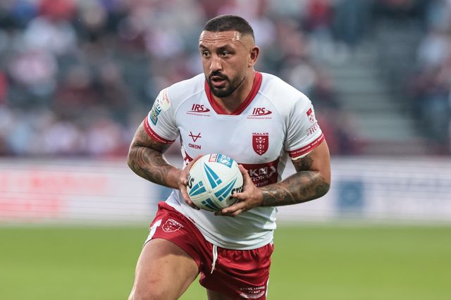 Frankie Dearlove of Hull KR breaks with the ball during the Betfred Super League round 12 match Hull KR vs Wigan Warriors at Sewell Group Craven Park, Hull, United Kingdom on 21 May 2026

(Photo by Mark Cosgrove/News Images)