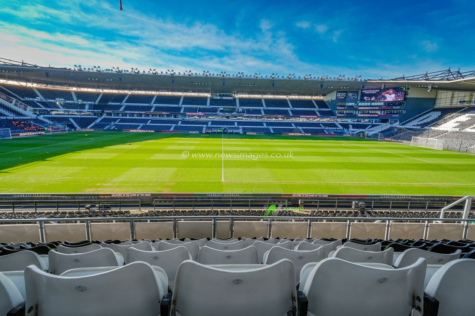 A general view of the pitch and stands during the Sky Bet Championship match Derby County vs Swansea City at Pride Park Stadium, Derby, United Kingdom on 14 February 2026

(Photo by Maynard Manyowa/News Images)