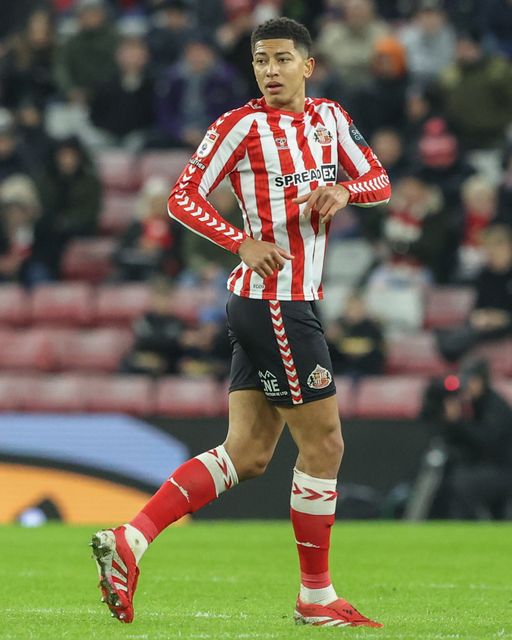 Jobe Bellingham of Sunderland during the Sky Bet Championship match Sunderland vs Luton Town at Stadium Of Light, Sunderland, United Kingdom, 12th February 2025

(Photo by Alfie Cosgrove/News Images)