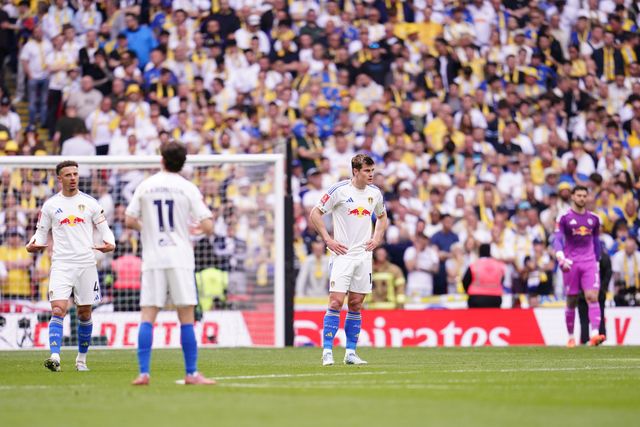 Leeds players look on after Chelsea’s first goal during the Emirates FA Cup Semi-Final match Chelsea vs Leeds United at Wembley Stadium, London, United Kingdom on 26 April 2026

(Photo by Harvey Murphy/News Images)