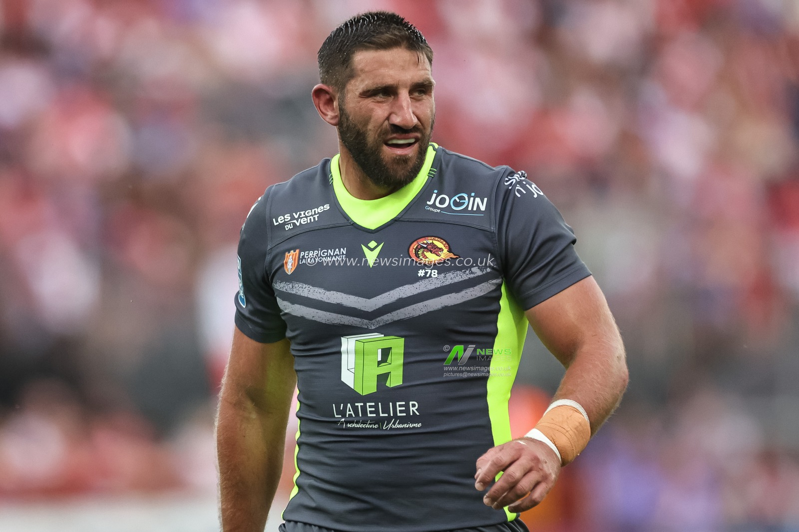 Julian Bousquet of Catalan Dragons during the Betfred Super League Round 14 Hull KR vs Catalans Dragons at Sewell Group Craven Park, Kingston upon Hull, United Kingdom, 13th June 2025

(Photo by Mark Cosgrove/News Images)
